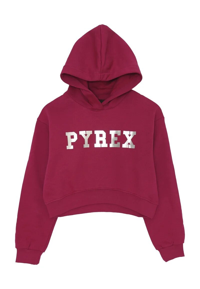 Pyrex completo bambina felpa cappuccio rosso scuro 2-16 anni cotone