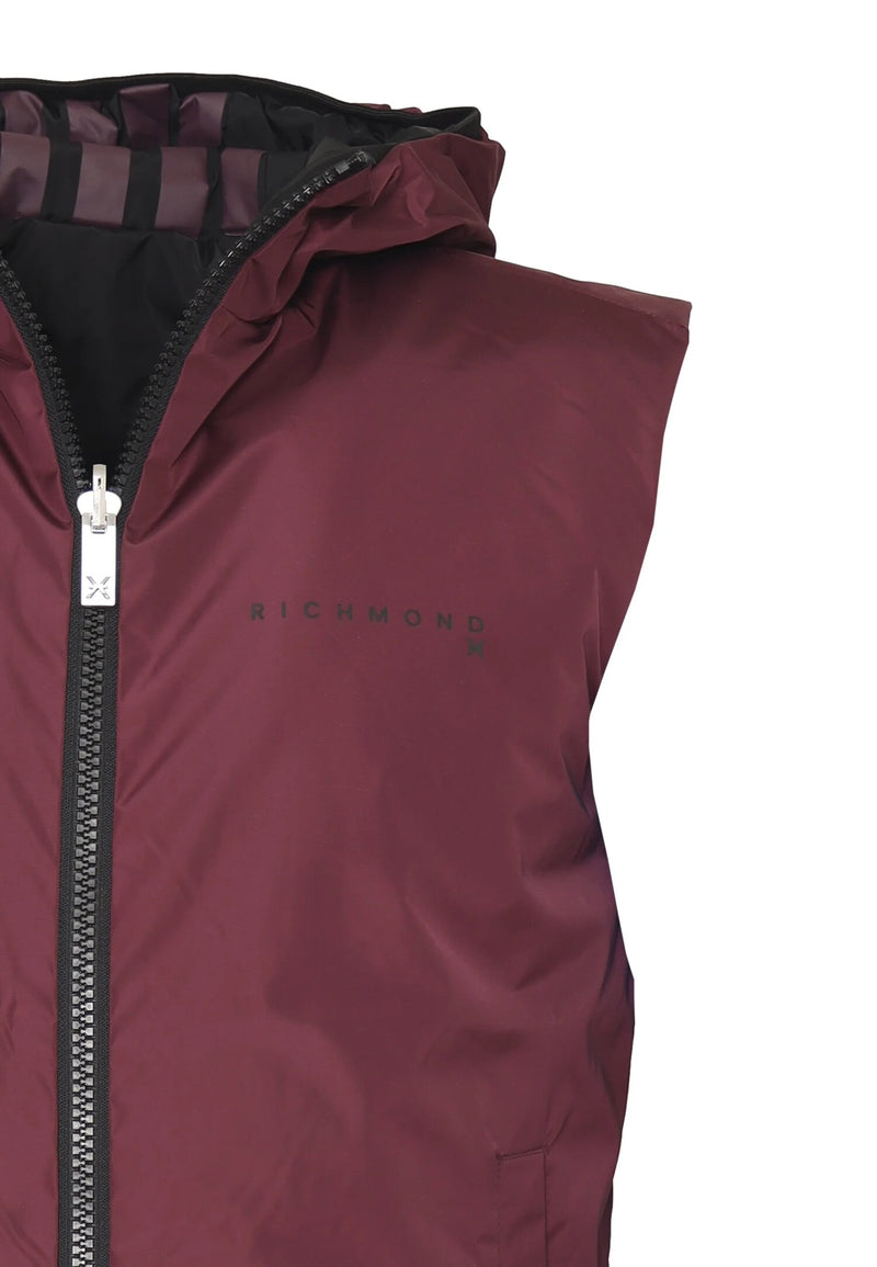 JOHN RICHMOND – Smanicato da Uomo con Cappuccio – Berry | Nero - BORDÒ | CammarataMode