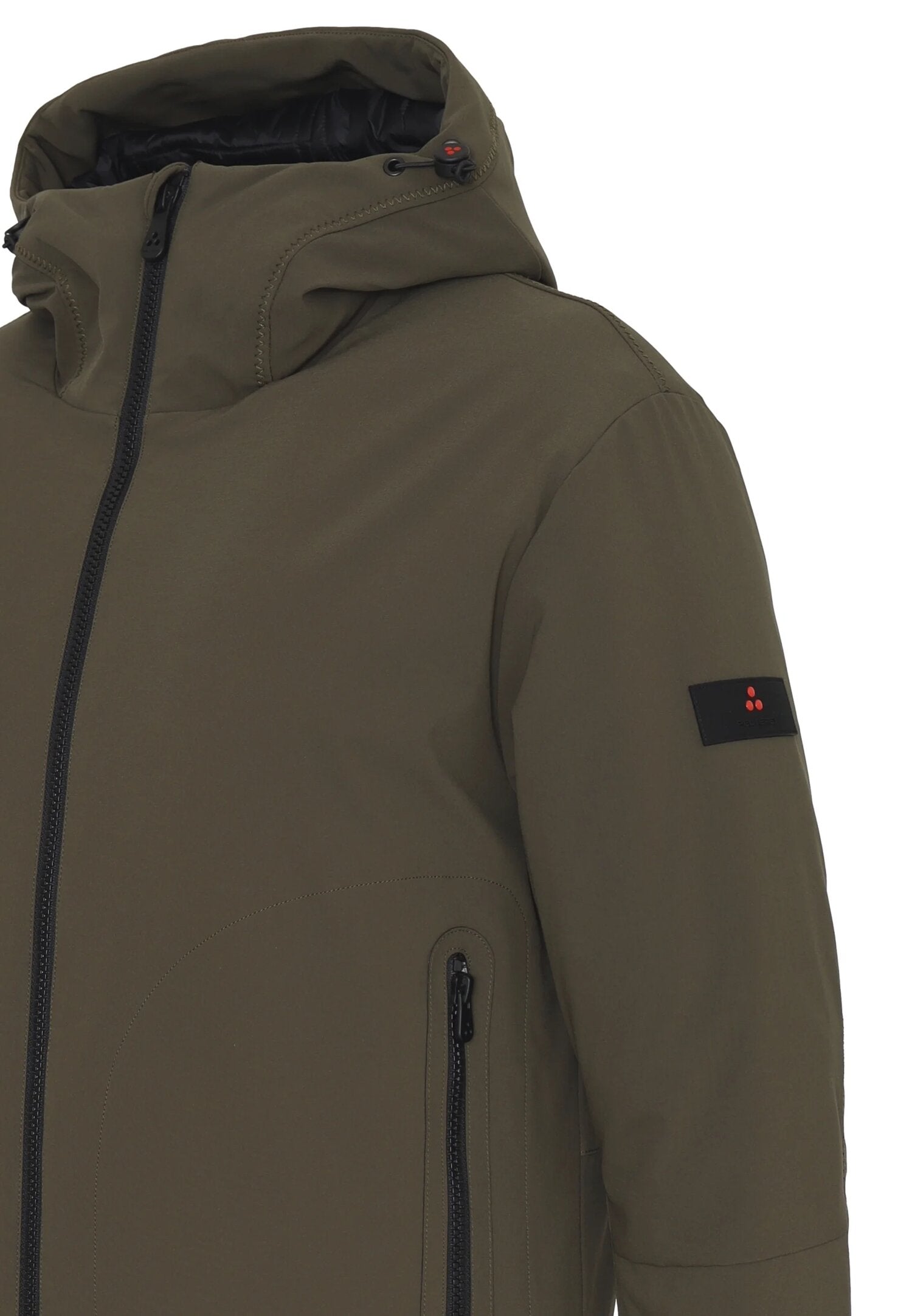 Peuterey giacca bambino verde scuro mezza stagione con cappuccio