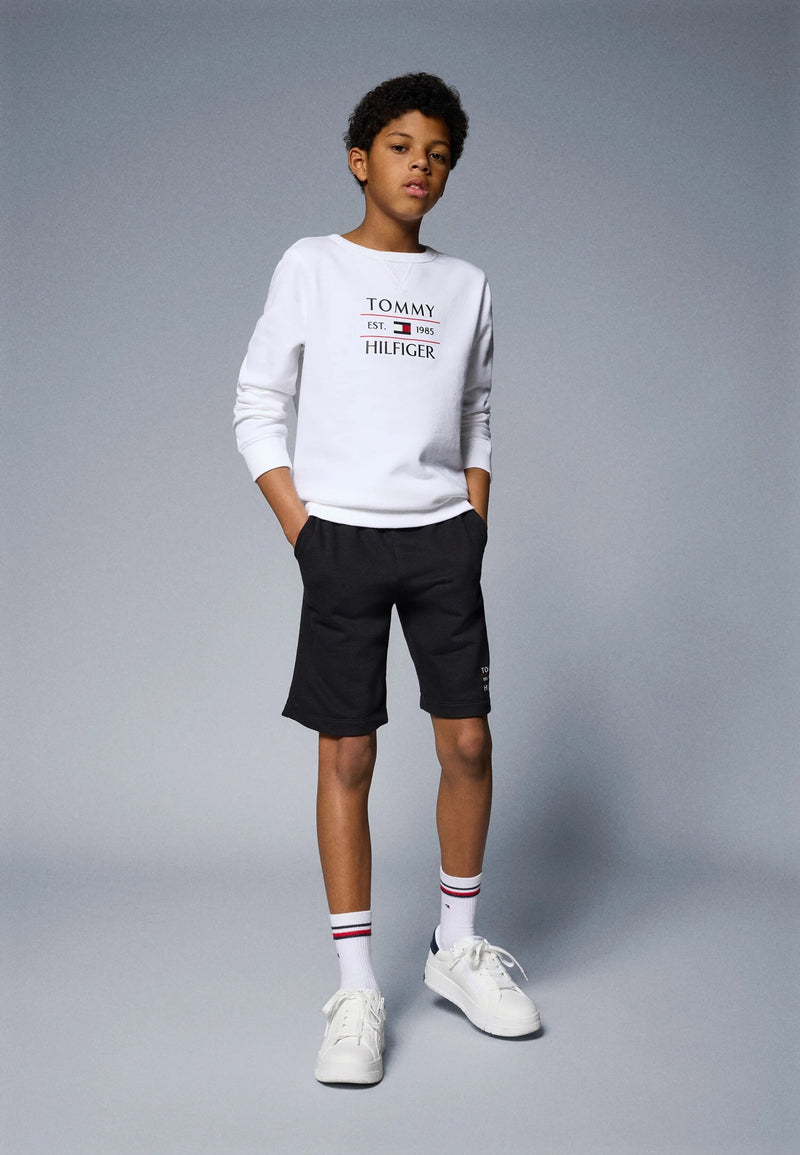 Tommy Hilfiger lightweight sweatshirt kids white spring iconic logo - BIANCO | CammarataMode