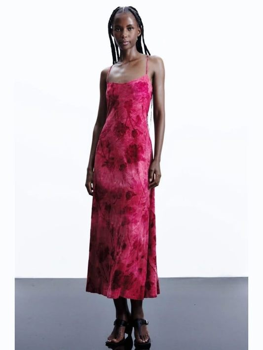 Desigual abito madison rosso vino con ricami floccati