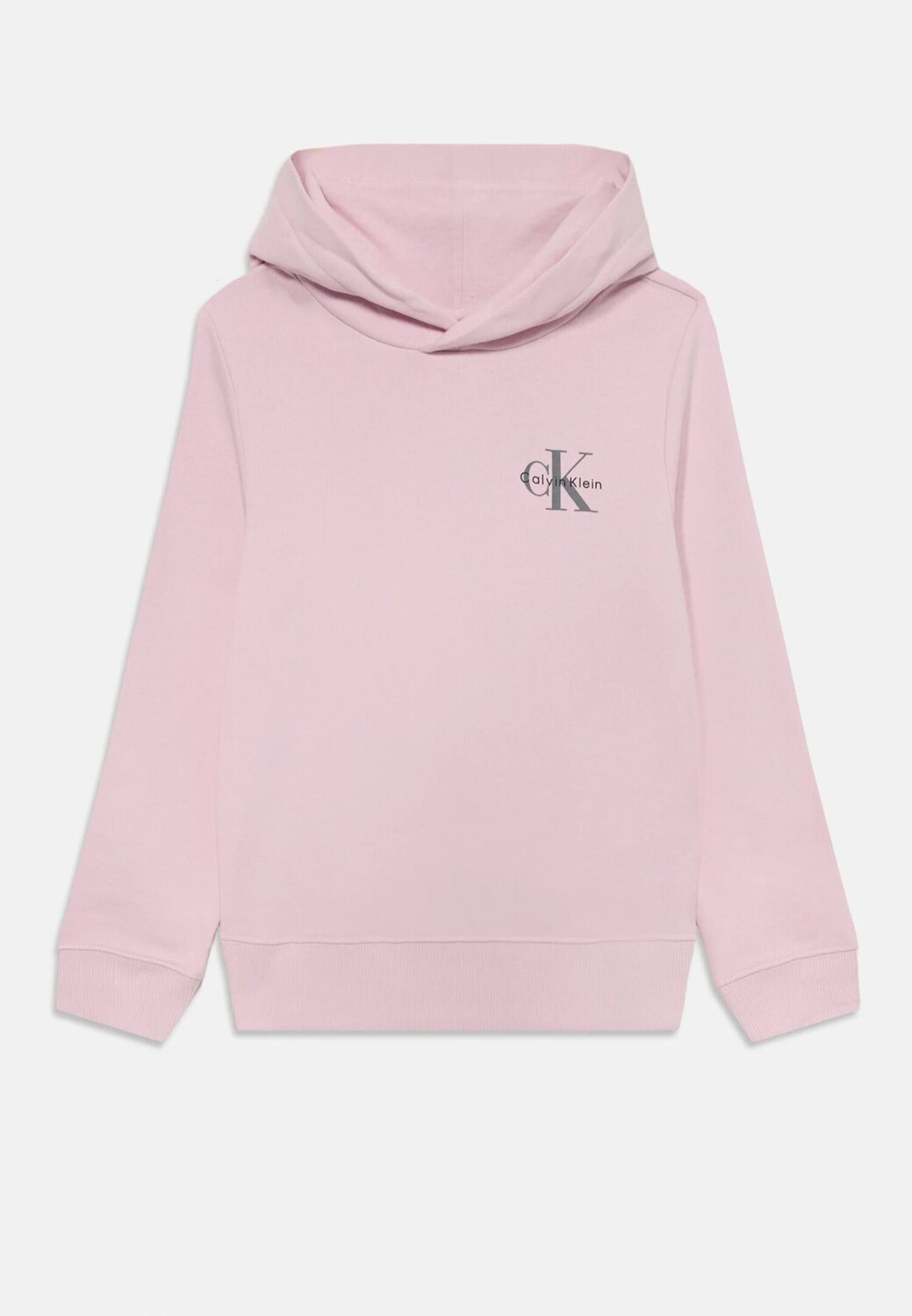 Calvin Klein Jeans bambina felpa rosa con piccolo logo monogram | CammarataMode