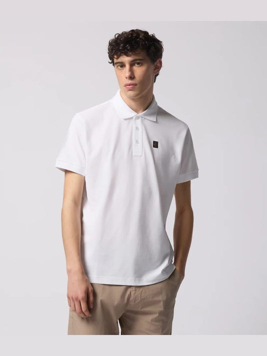 Refrigiwear polo bianca uomo mini logo