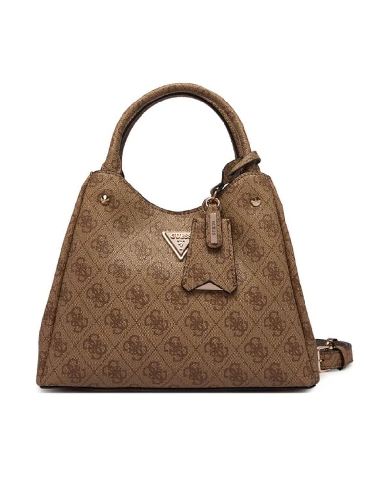 Guess borsa beige scuro donna logo all over