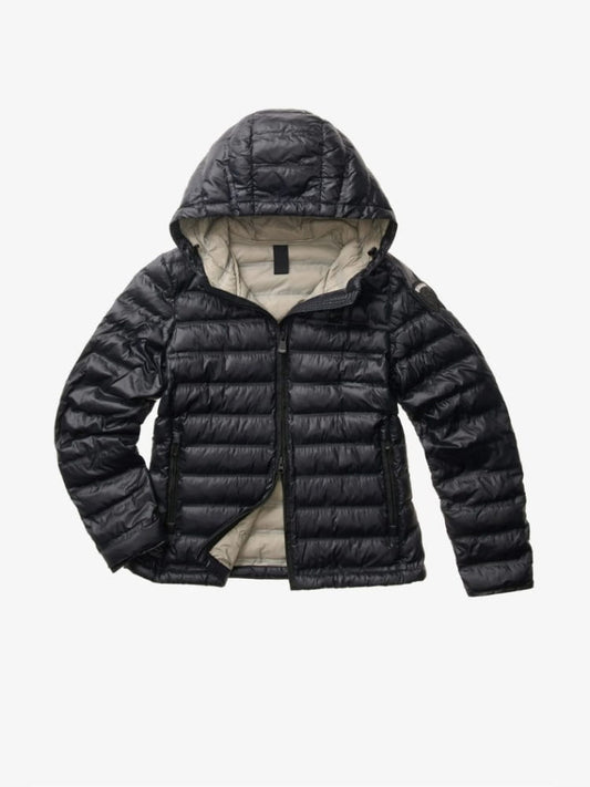 Blauer giubbotto donna ellis termosaldato nero con patch iconica sul braccio Donna
