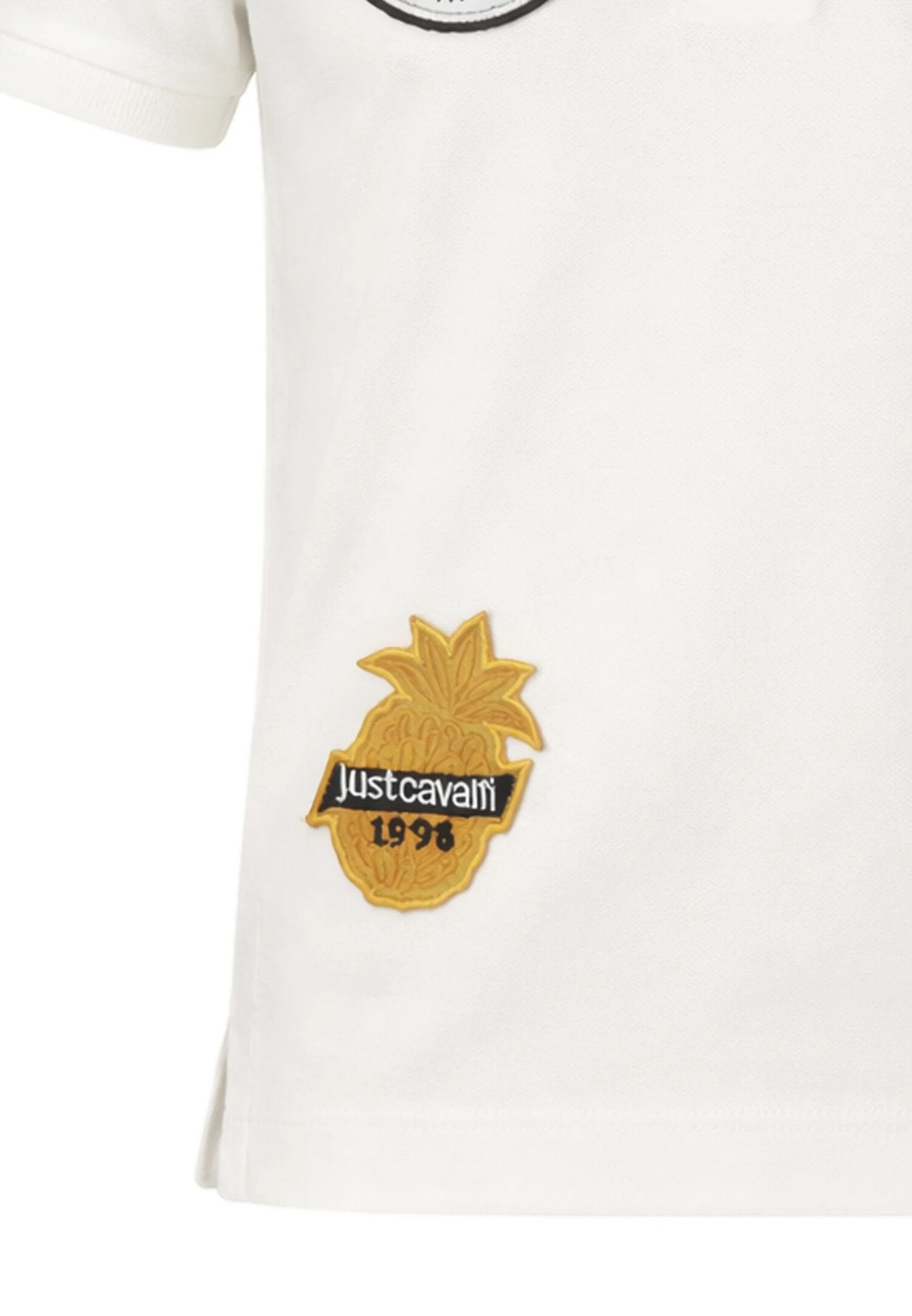 Just Cavalli Polo Bianca Con Pech e Stampa Dietro Neonato JIP26087PO_