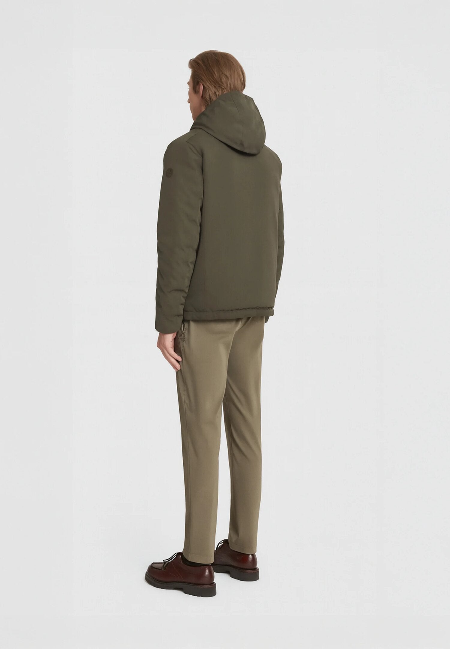 Ciesse Piumini Giubbotto Verde Uomo In Nylon Con Cappuccio Invernale AI25