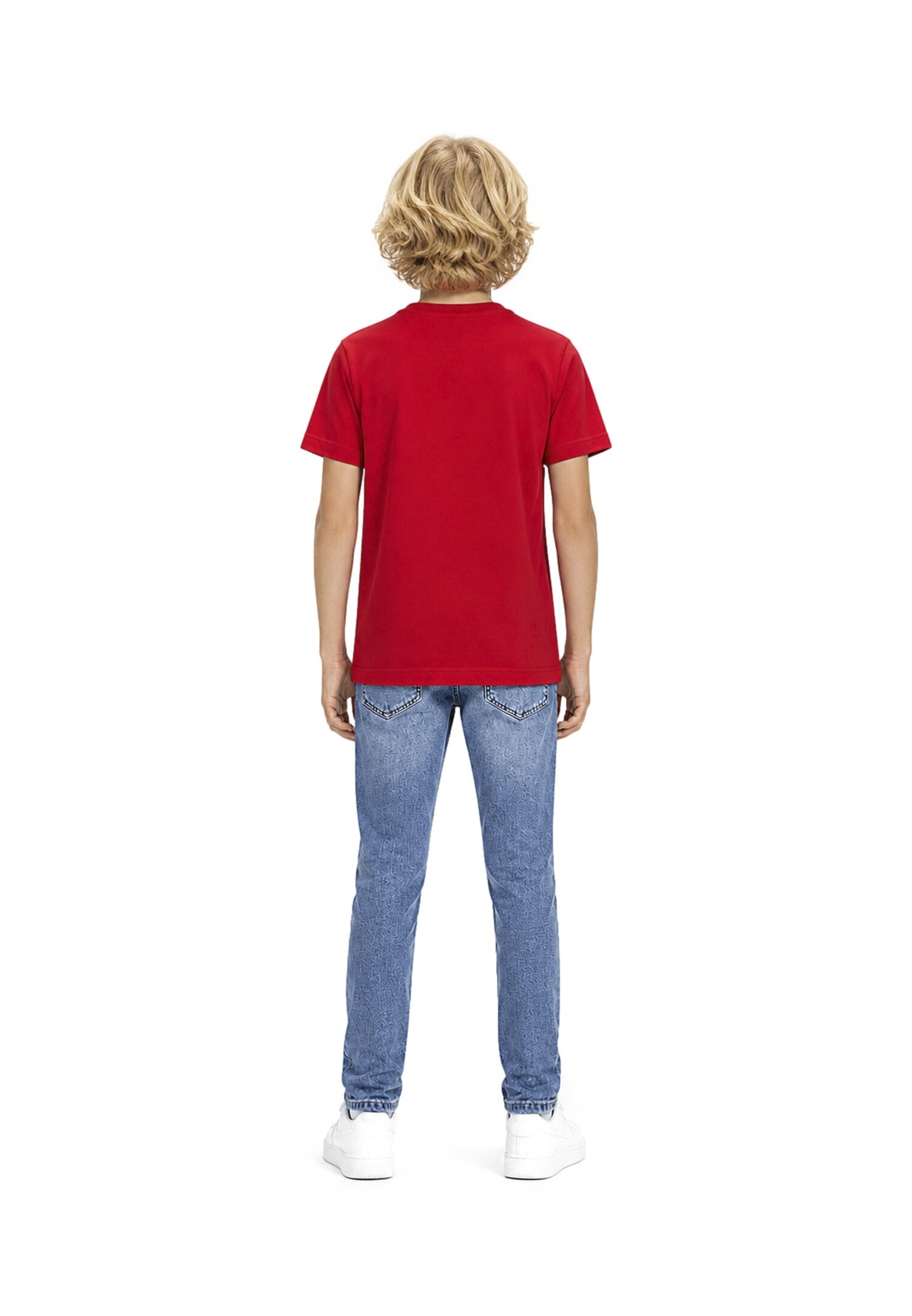 Diesel Tshirt Rossa Con Logo Dentro Cerchio Bambino TCIRCLE OVER_