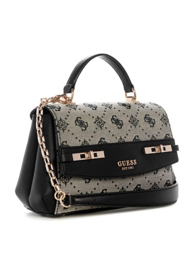 Guess borsa nera donna logo all over