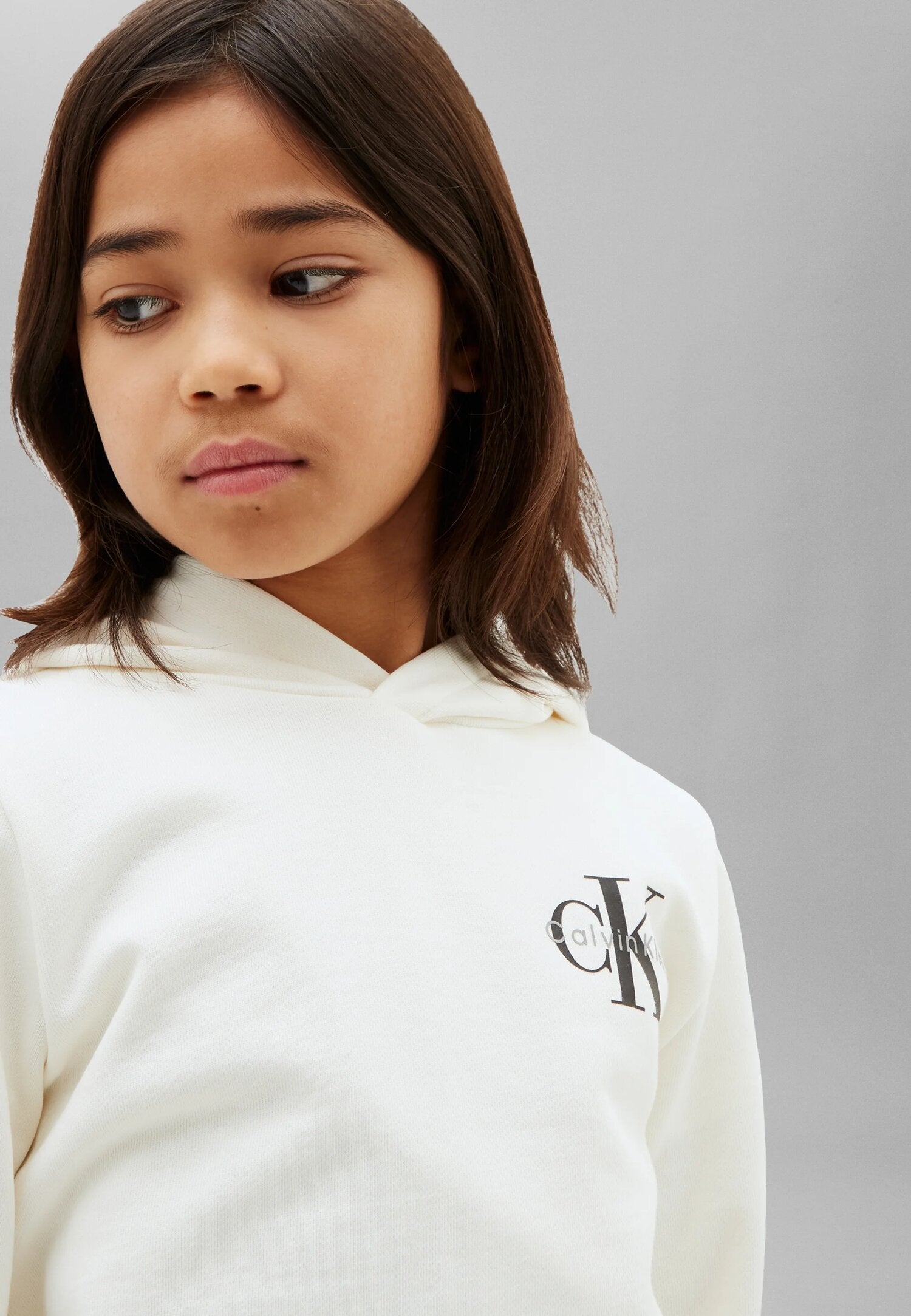 Calvin Klein Felpa Nera Con Capuccio Logo Ck Bambino LV1CKTJB08BYAS_