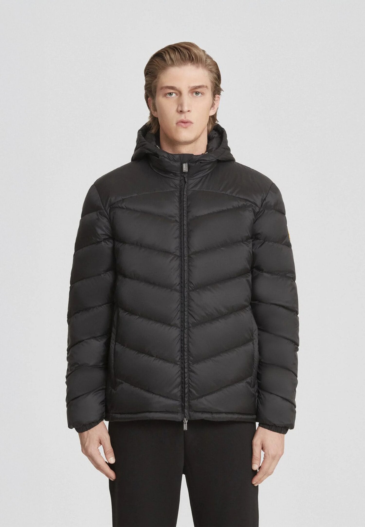 Ciesse Piumini Giubbotto Nero Uomo In Nylon Con Cappuccio Invernale AI25