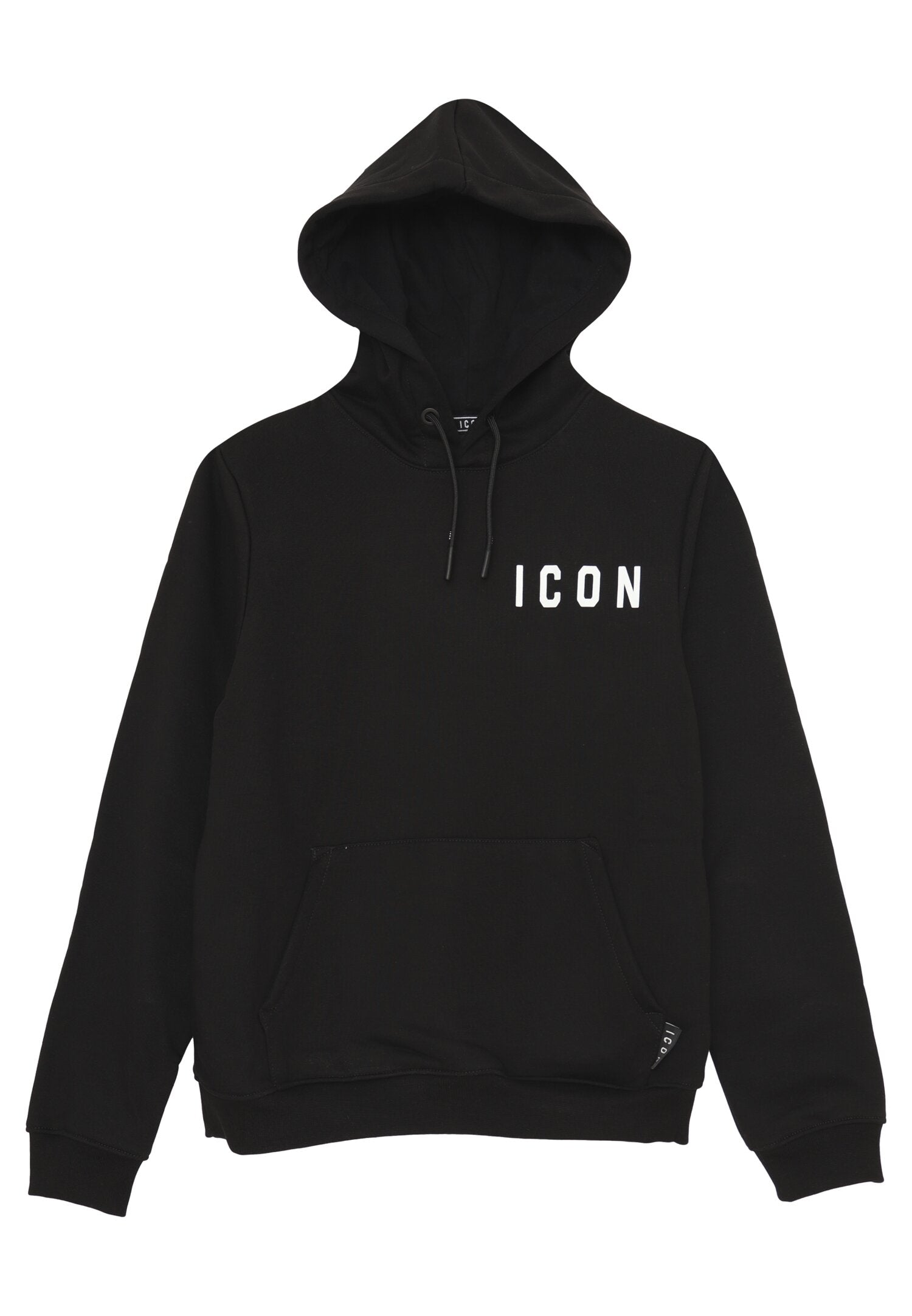 Icon Felpa Nera Bambino In Cotone Con Cappuccio | Autunnale AI25 | CammarataMode