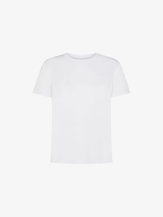 Sun68 tshirt bianca donna logo con strass