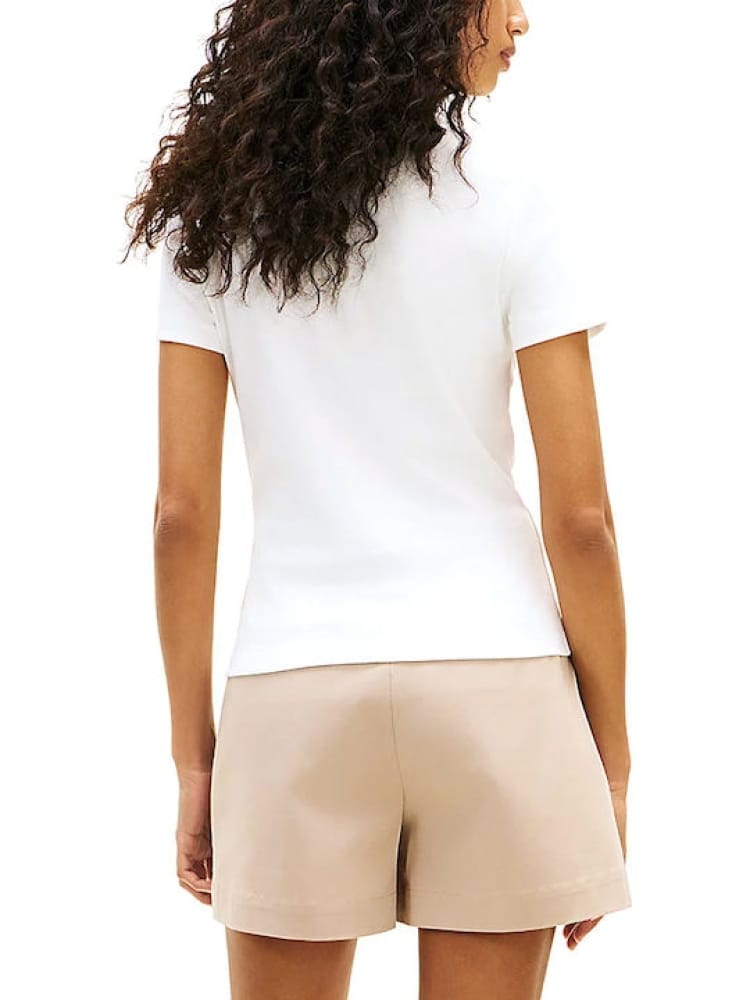 Tommy Hilfiger tshirt crema donna mini logo