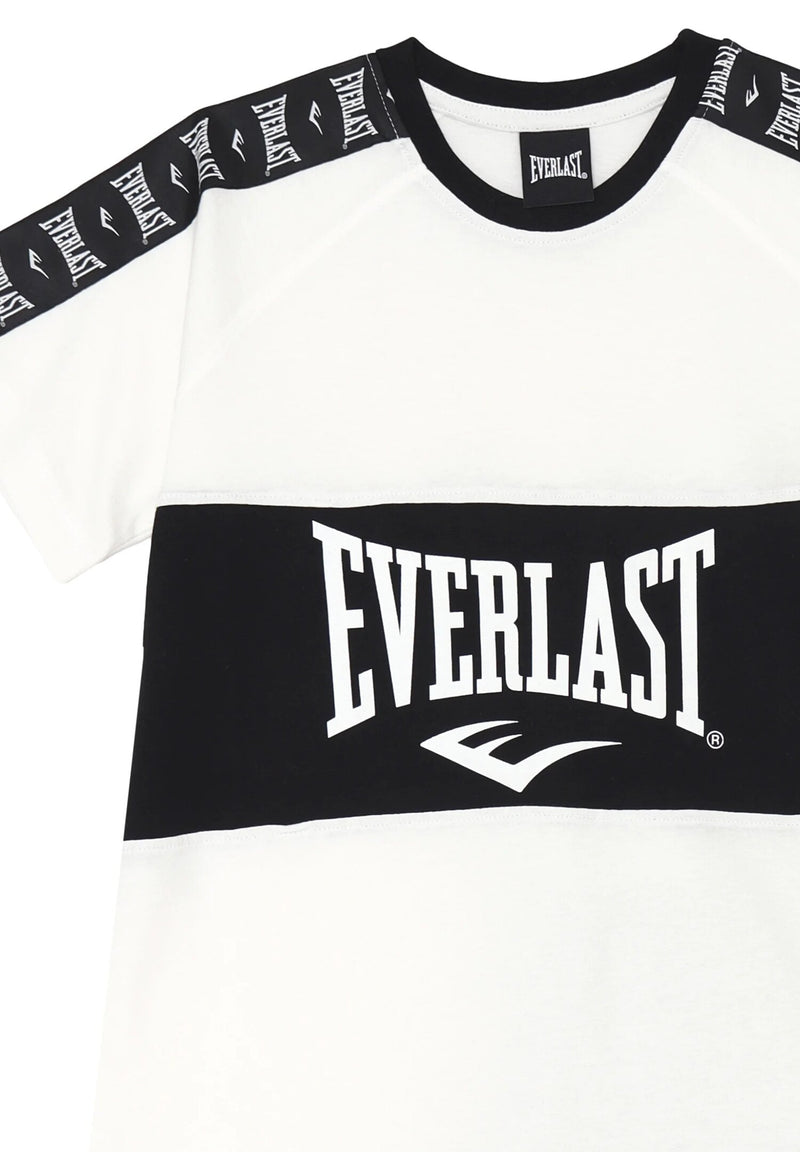 Everlast Completo t-shirt e bermuda Bambino off white nero 8-16 anni bande logo - BIANCO | CammarataMode