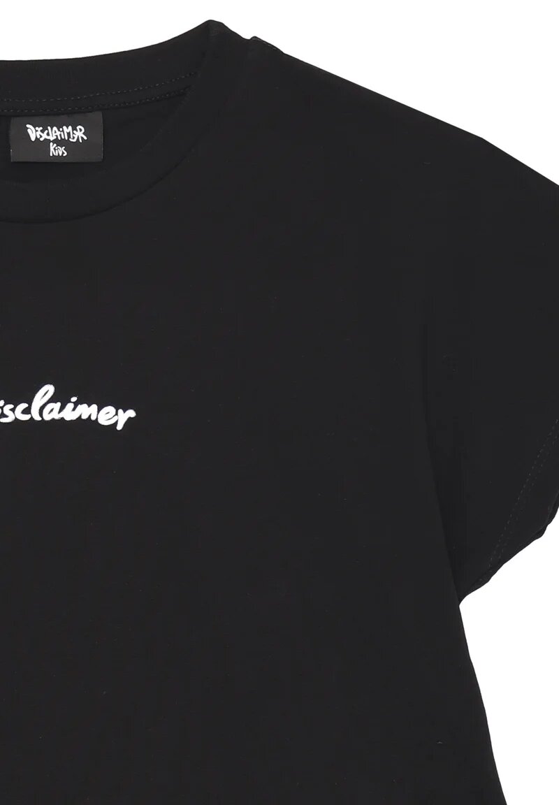 Disclaimer Completo Bambina Nero 8-16 Anni Total Black Cotone Stile Minimal - NERO | CammarataMode