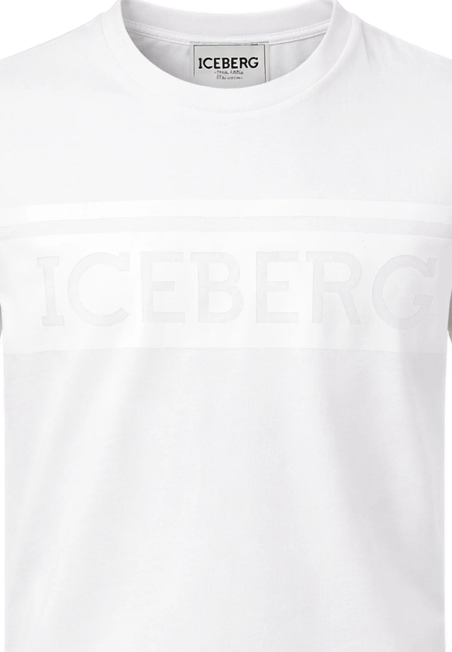 Icebergs Tshirt Bianca Con Logo Maxi Bambino TSICE6120J_