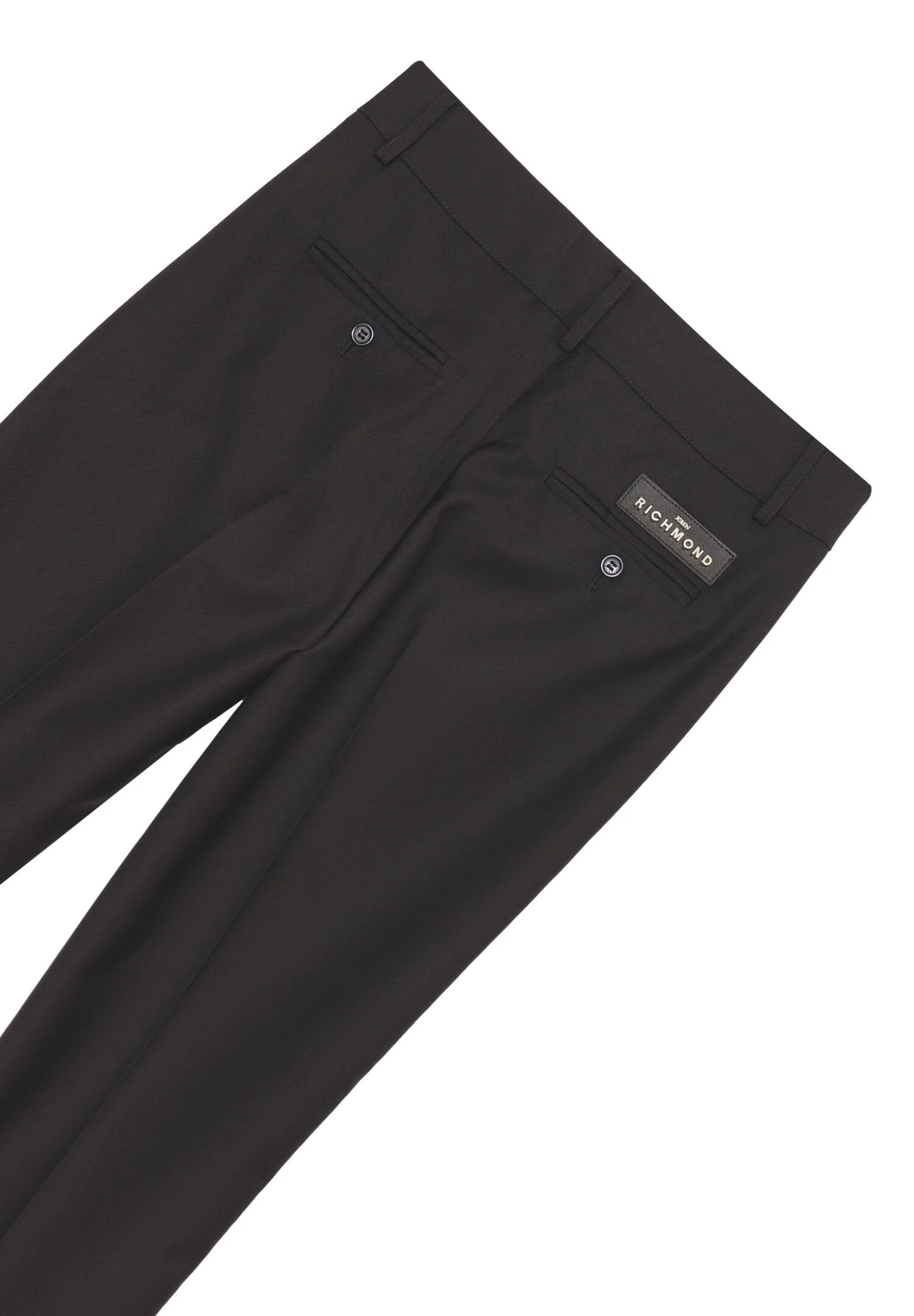 John Richmond Pantalone Chino Nero Bambino In Tessuto Vita Regolabile Elegante