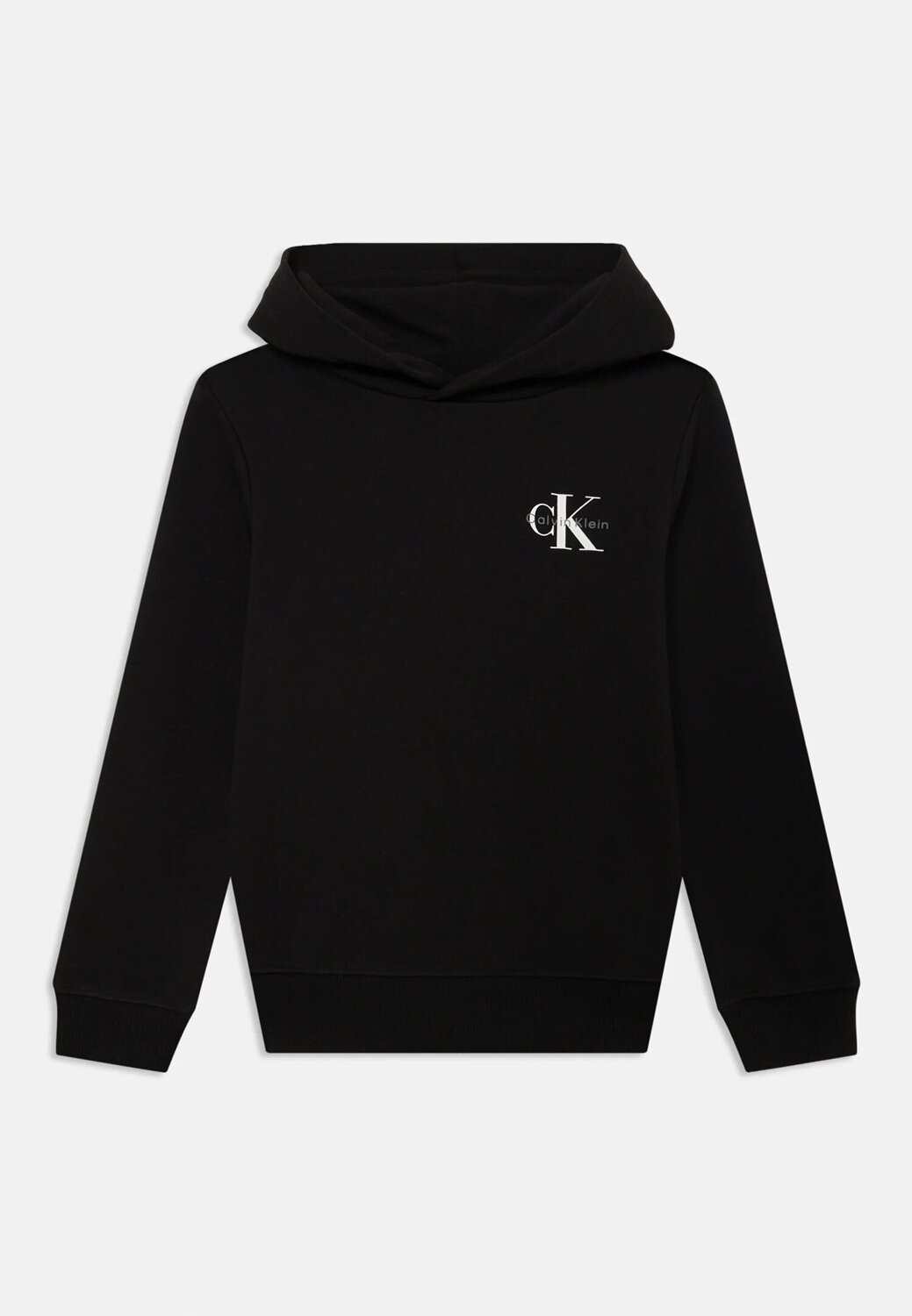 Calvin Klein Jeans bambino felpa nera con piccolo logo monogram | CammarataMode