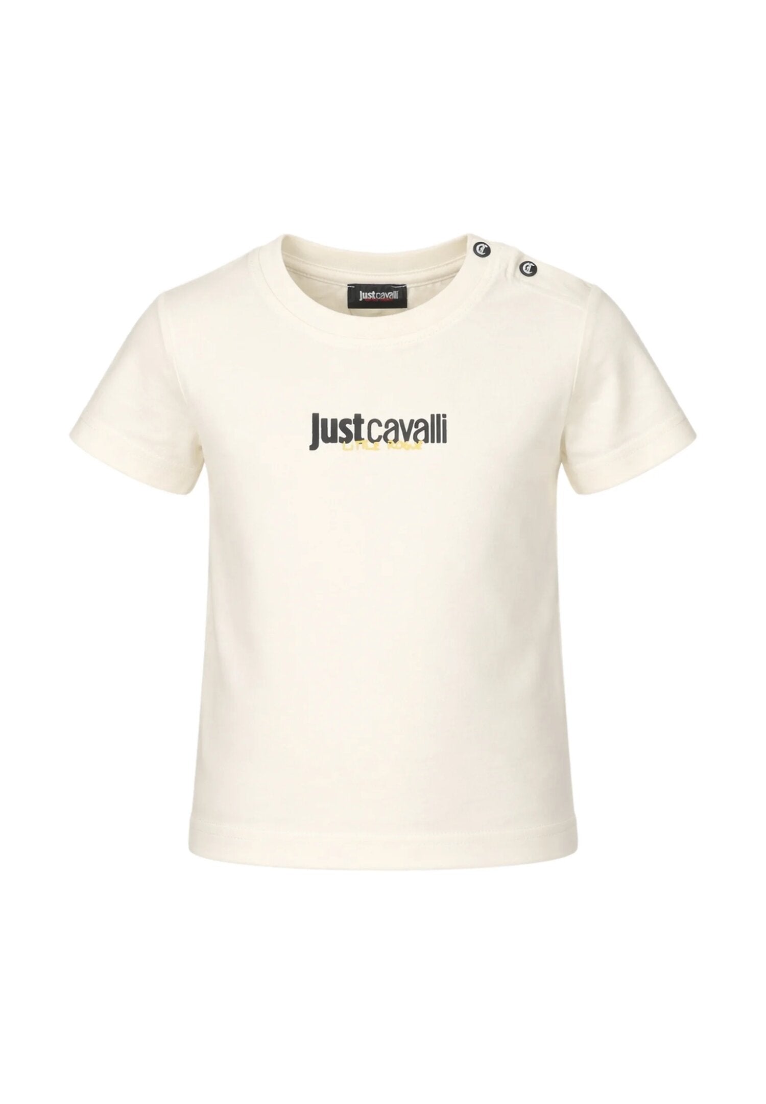 Just Cavalli Completo Estivo Tshirt Bermuda Panna Jc Neonato JIP26044CJ_