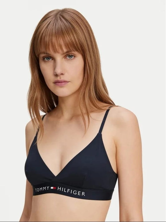 Tommy Hilfiger costume blu navy donna logo lettering
