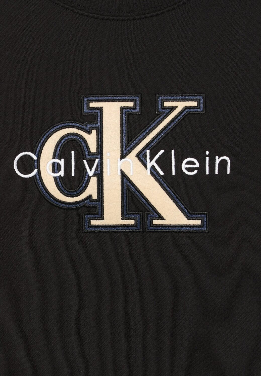 Calvin Klein Felpa Bambino Festive Mono Logo - Nera