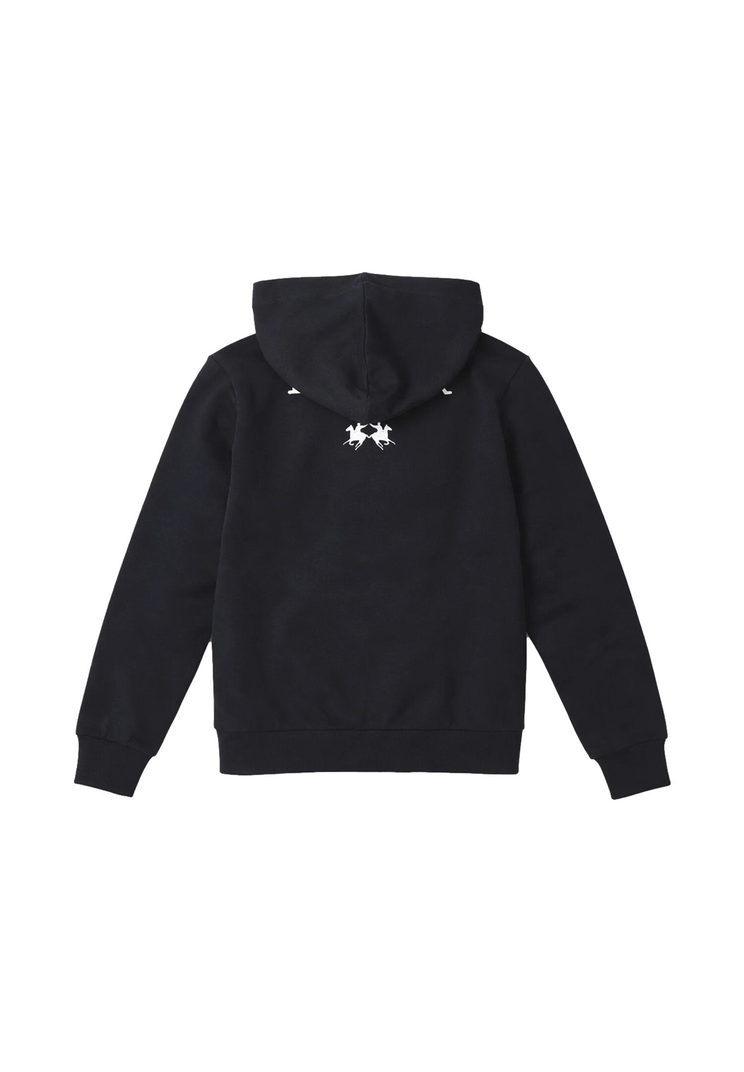 La Martina Felpa Con Cappuccio Blu e Logo Piccolo Bambino MAB0021_