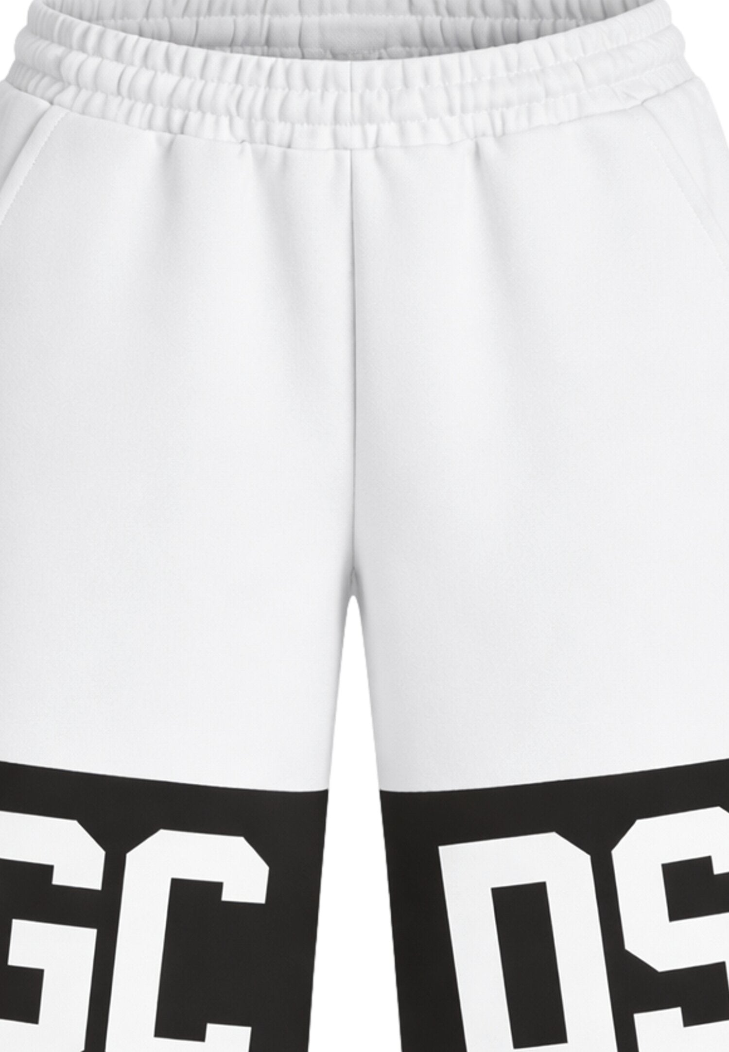Gcds Bermuda Bianco-Nero Bambino-Ragazzo Vita Regolabile Sportivo In Cotone 7