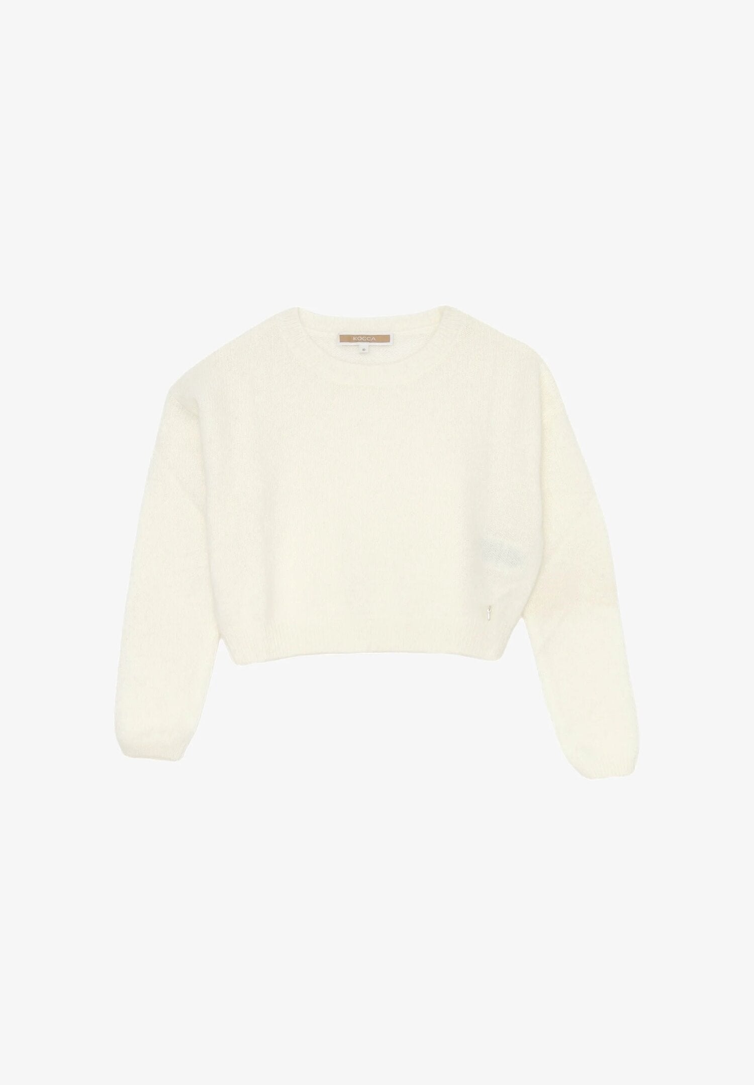 Kocca maglione panna bambina e ragazza in lana