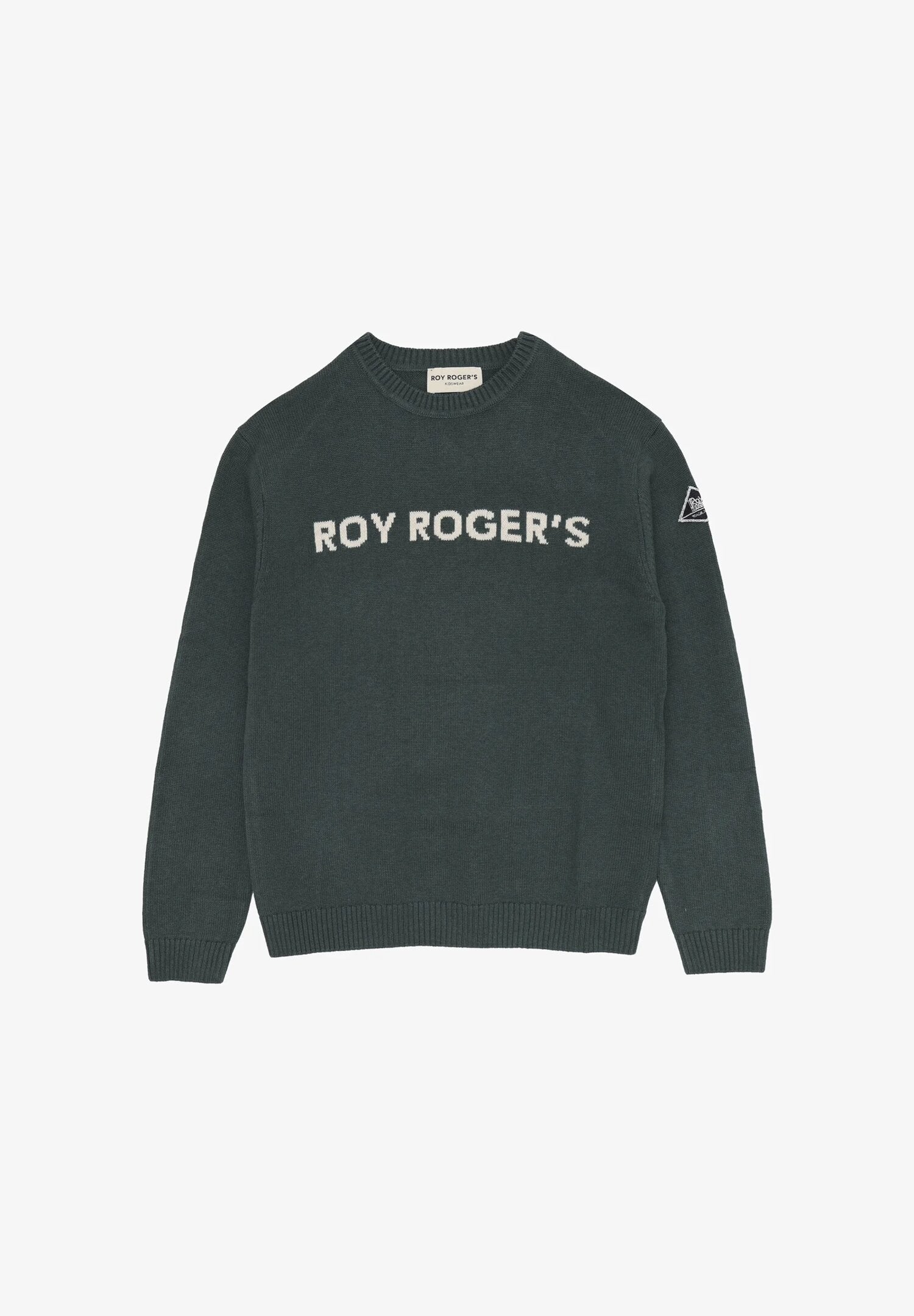 Roy Rogers maglione bambino e ragazzo verde cotone e lana logo