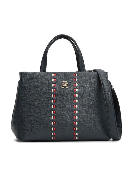 Tommy Hilfiger borsa blu navy donna logo sul davanti | Misure: 29 x 16 x 23 cm