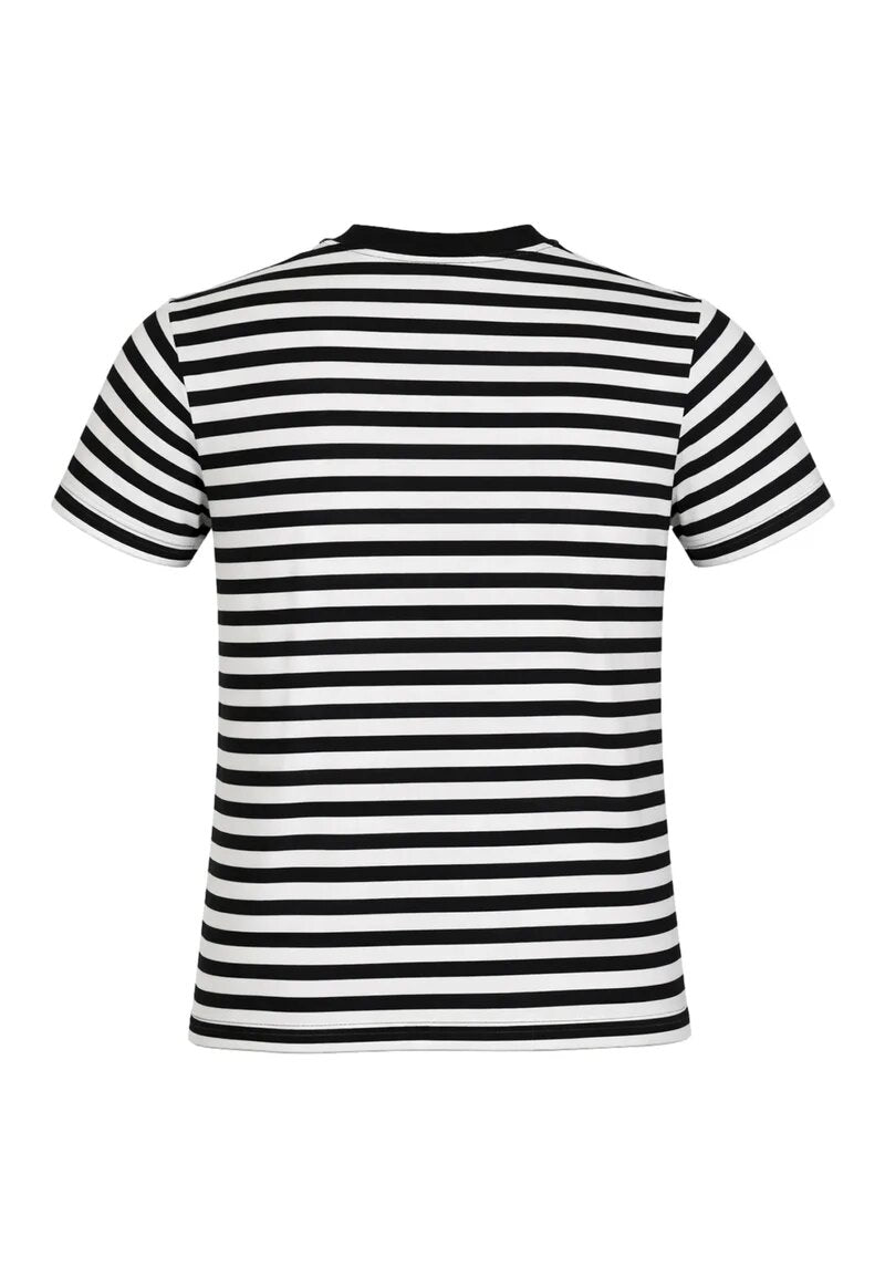 Overd t Shirt a Righe Bianca Bianca Maniche Corte - OK261246_