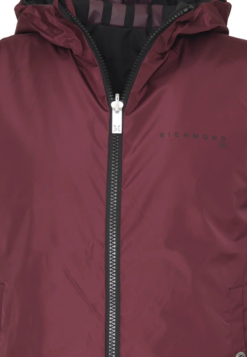 JOHN RICHMOND – Smanicato da Uomo con Cappuccio – Berry | Nero - BORDÒ | CammarataMode