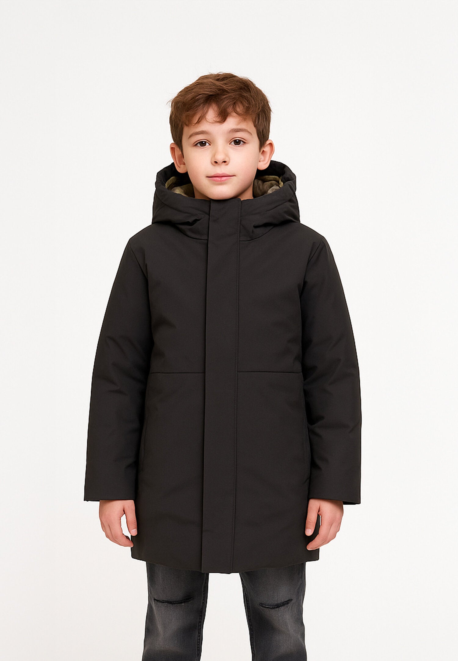 Bomboogie Giubotto Nero Bambino In Poliestere Con Cappuccio Stile Elegante I25