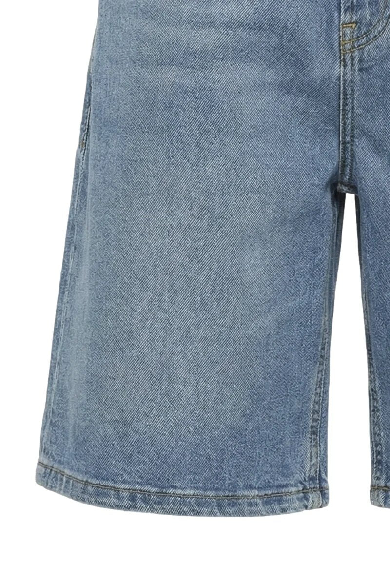 Diesel Bermuda Blu Jeans Bambina Vita Regolabile Sportivo In Cotone D-ARGJX-S