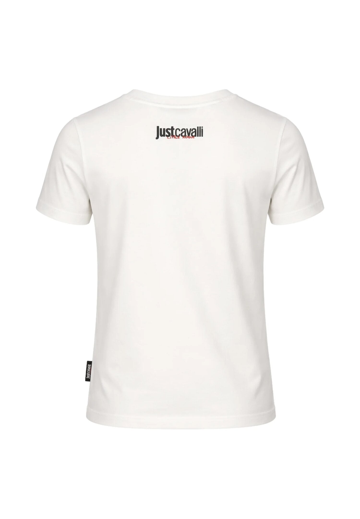 Just Cavalli t-Shirt Bianca Stampa Nera Jc Davanti Bambino JBP26014TS_