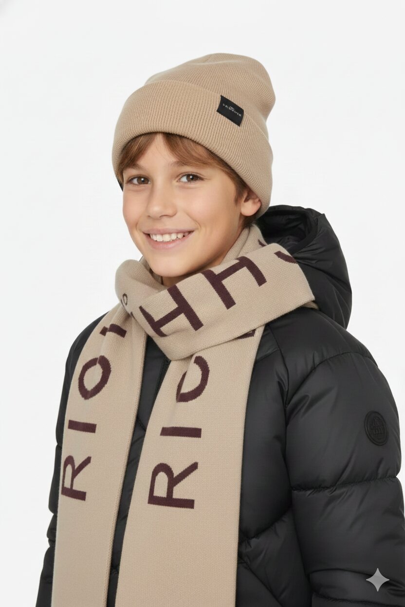 JOHN RICHMOND – Set Sciarpa e Cappello da Bambino - beige