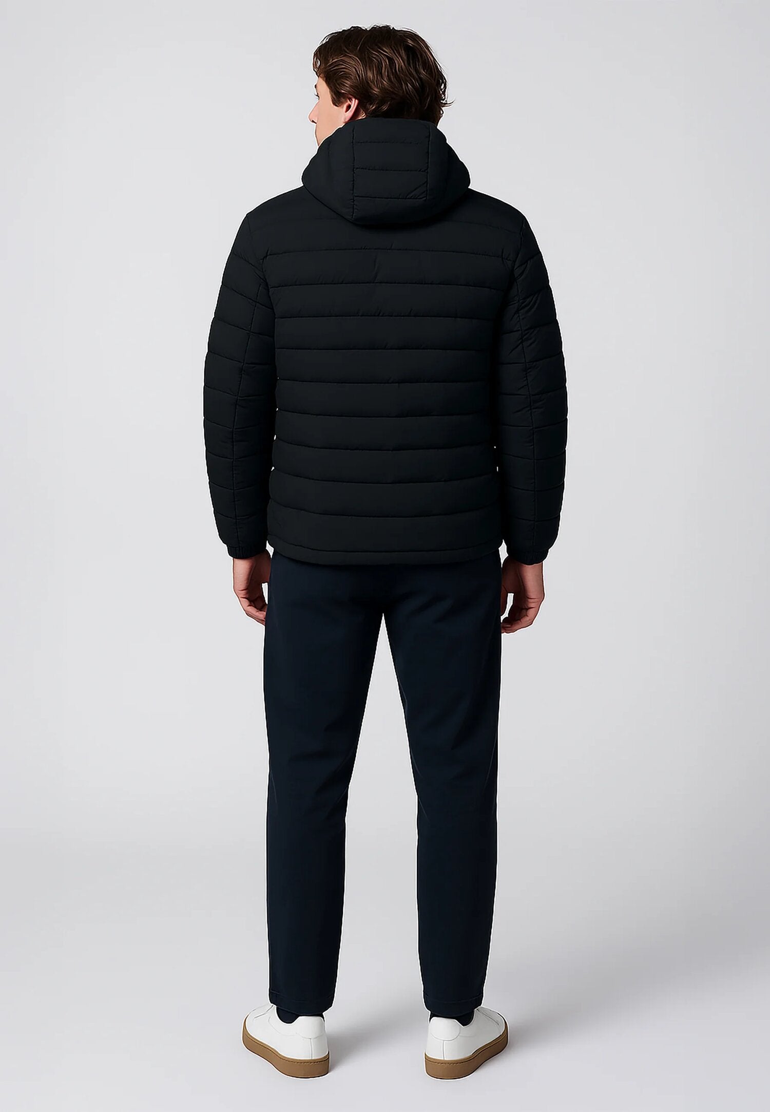 Refrigiwear Giubotto Nero Uomo Taschino In Nylon Con Cappuccio Sportivo AI25