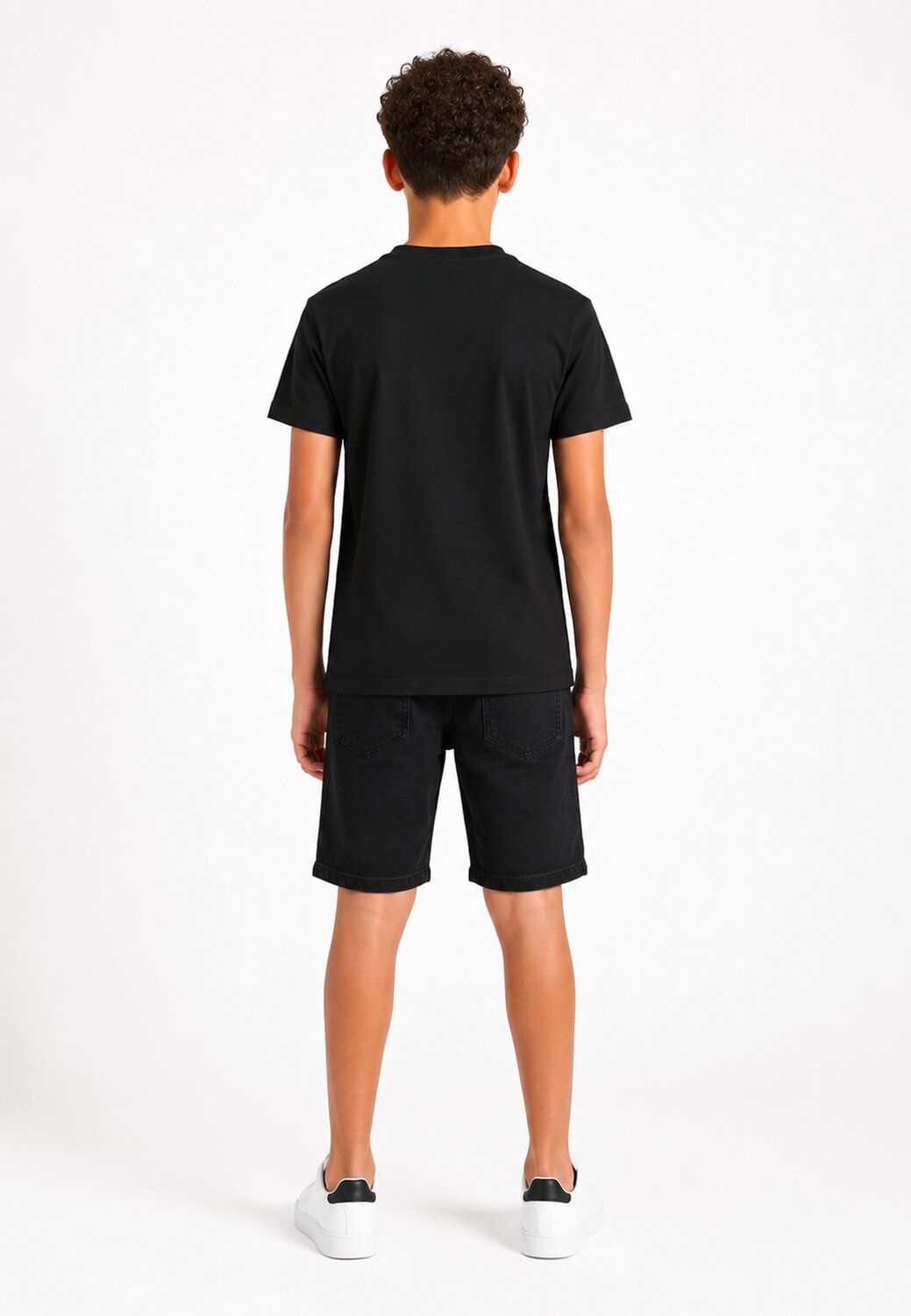 Icon Tshirt Nera Logo Goccia Bambino Maniche Corte IBKS001097_