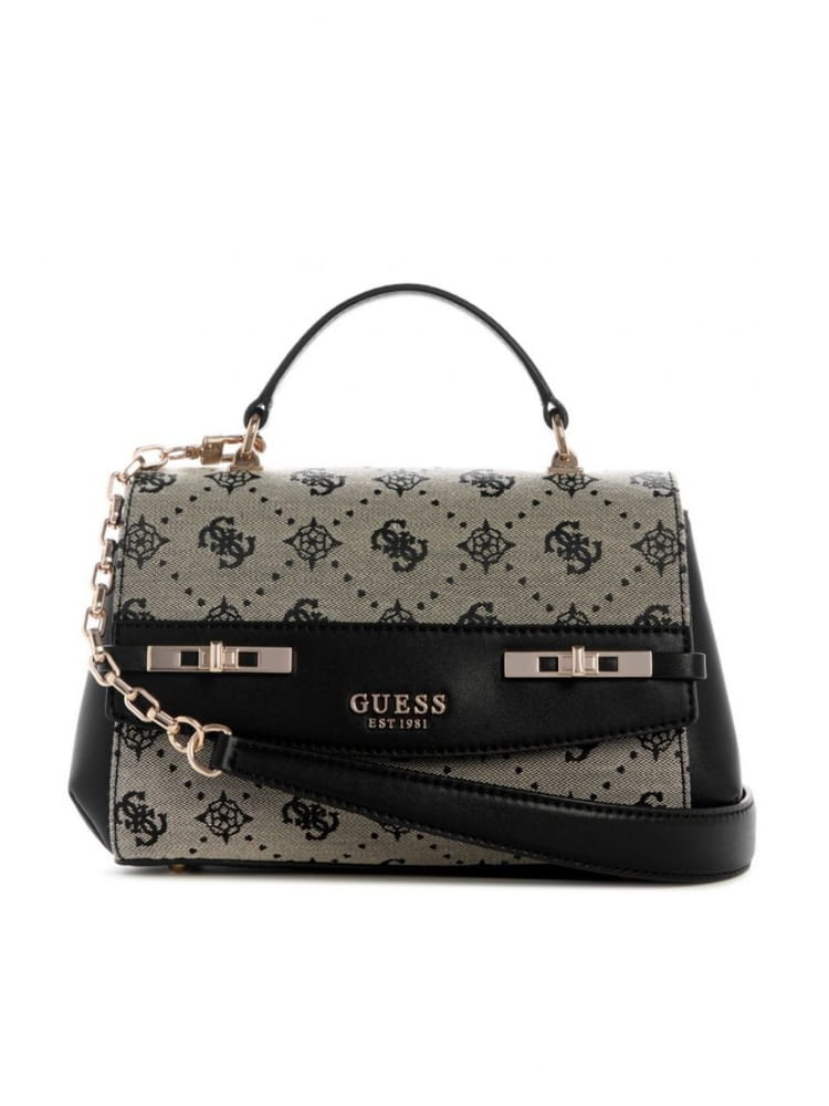 Guess borsa nera donna logo all over