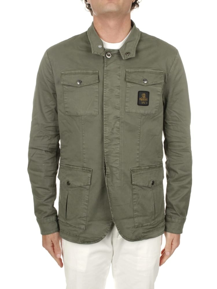 Refrigiwear giubbotto verde scuro uomo mini logo