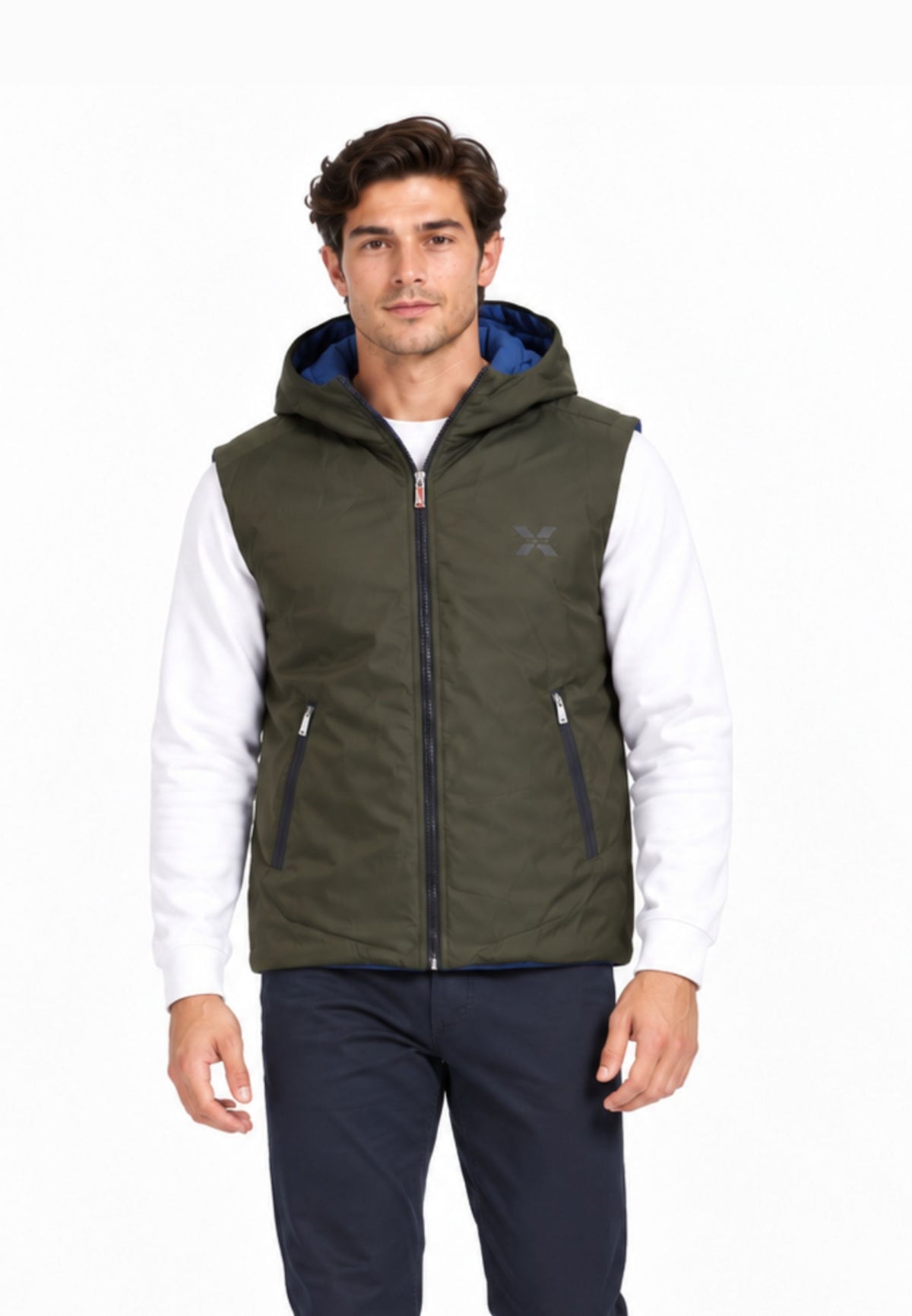 John Richmond GIUBBOTTO VERDE SMANICATO DOUBLE FACE Uomo UMA26020GT.VERDE_