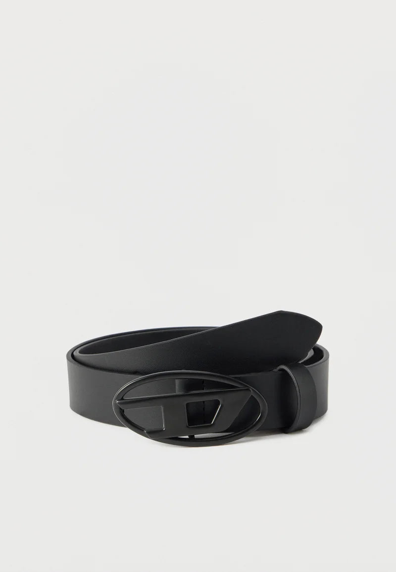 Diesel Cintura nera con fibbia logo Bambini e ragazzi B1DRN.NE_