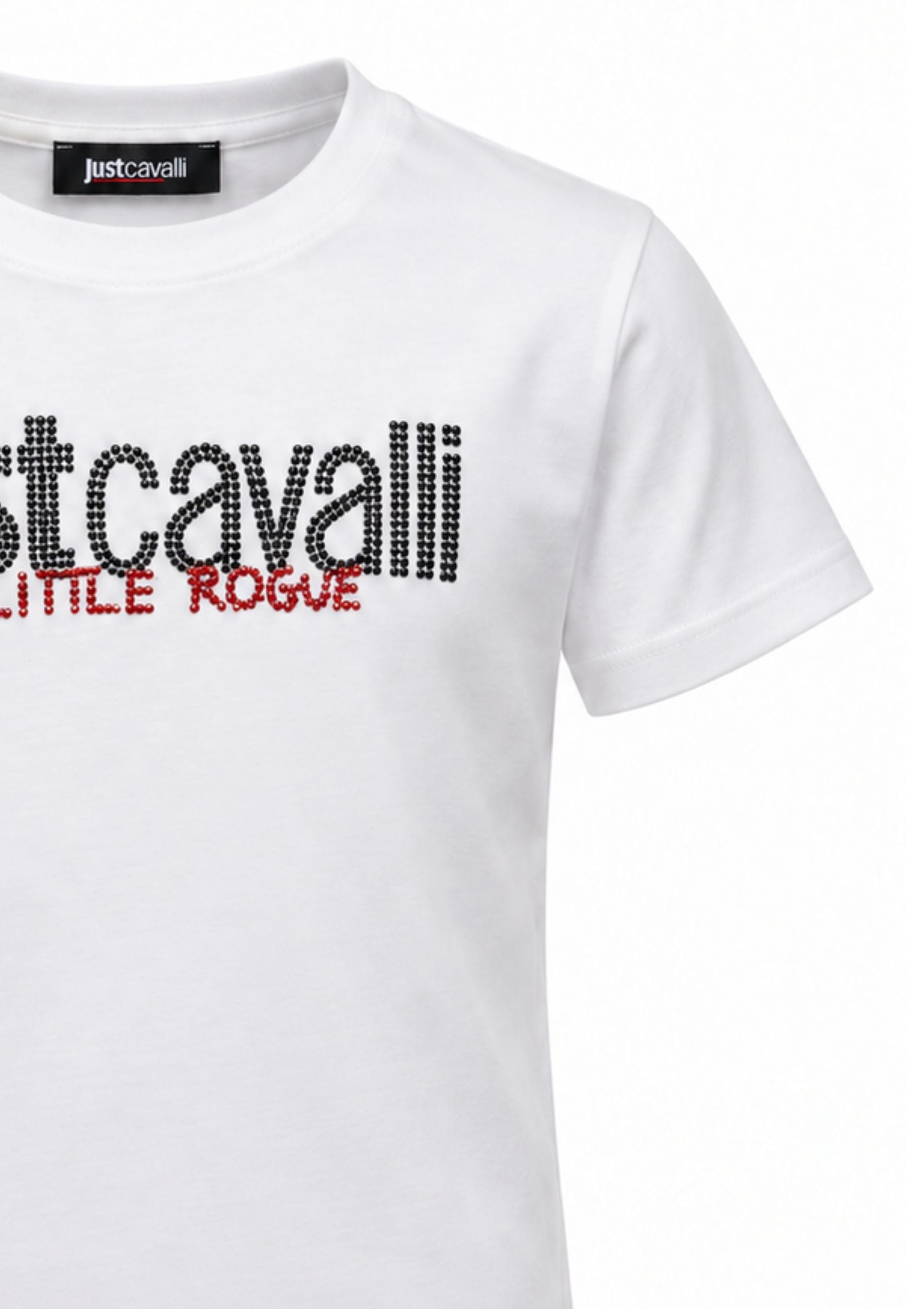 JUST CAVALLI tshirt PANNA CON LOGO BORCHIATO Bambini e ragazzi jba26156ts.panna_