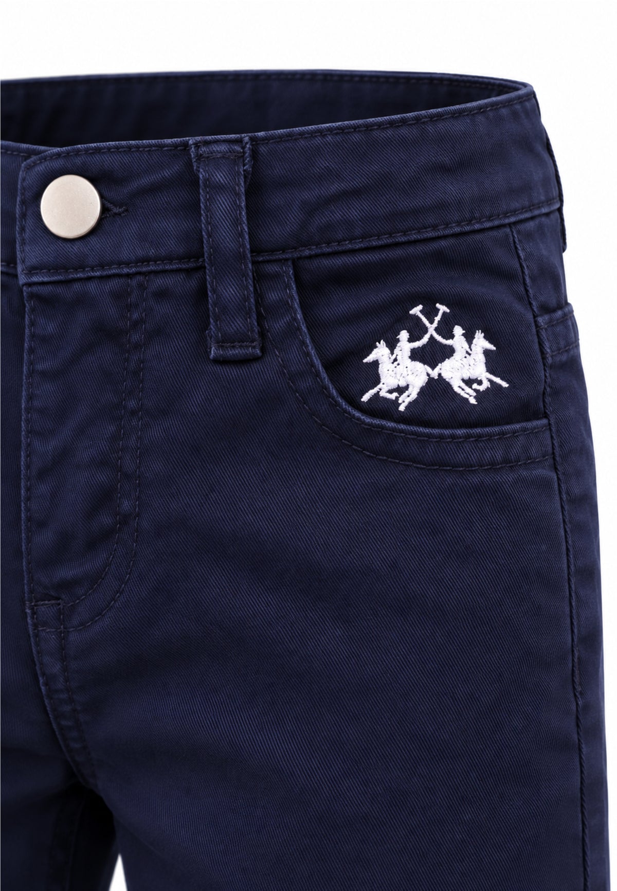LA MARTINA pantalone blu logo ricamo Bambini e ragazzi mab0089.blu_