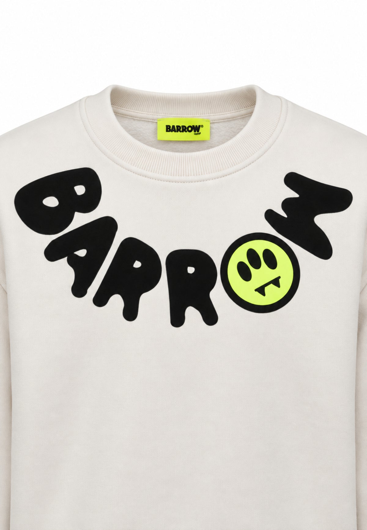 BARROW Felpa PANNA GIROCOLLO CON LOGO Bambini e ragazzi F6BKJUSW039.PANNA_