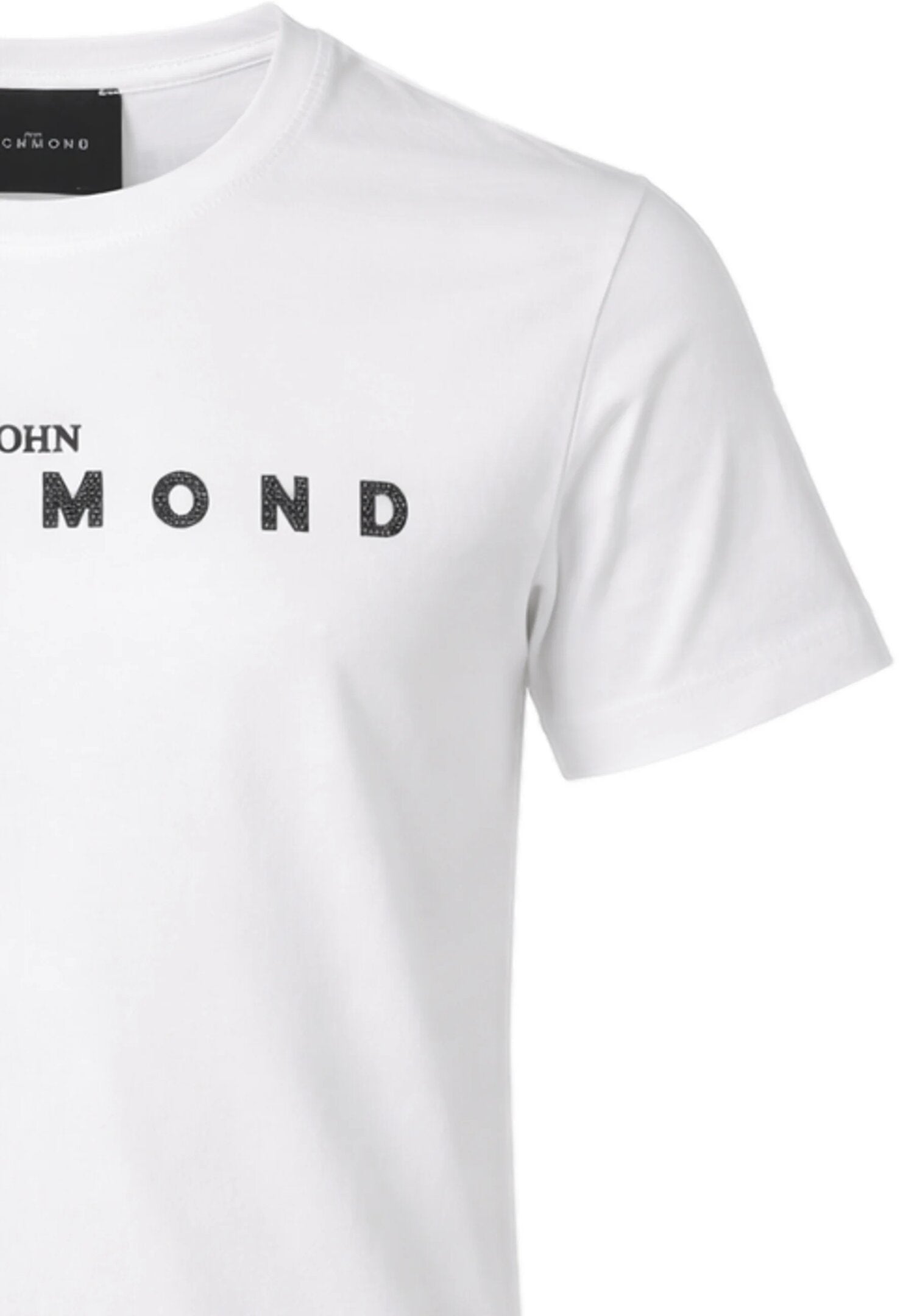 John Richmond Tshirt Bianca con Logo Centrale Nero Bambino RBP26008TS_