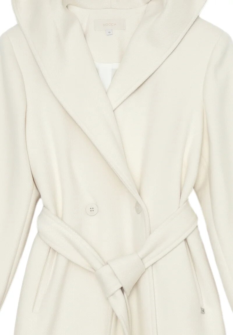 Kocca cappotto panna bambina e ragazza con cappuccio elegante - PANNA | CammarataMode