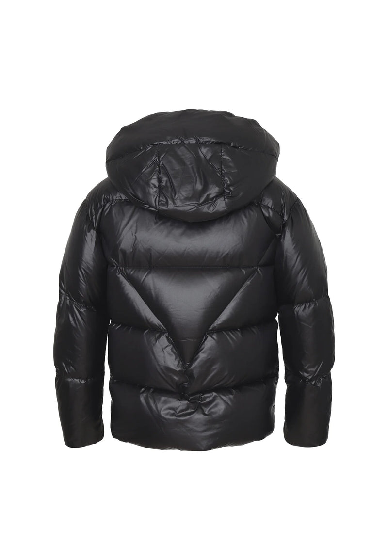 Peuterey piumino invernale bambino nero imbottito in piuma con cappuccio - NERO | CammarataMode