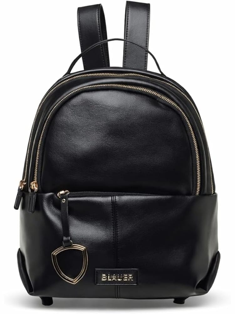 Blauer zaino nero donna logo sul davanti | Misure 32 x 33 x 14 cm